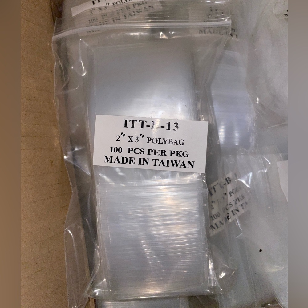 100 X 2"X 3" Ziplock Bags Clear Small Poly Bag Reclosable